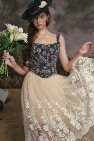 Azure Flower Fair Corset